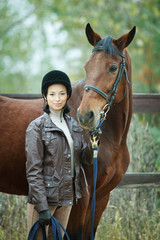 Fototapeta premium Woman jockey