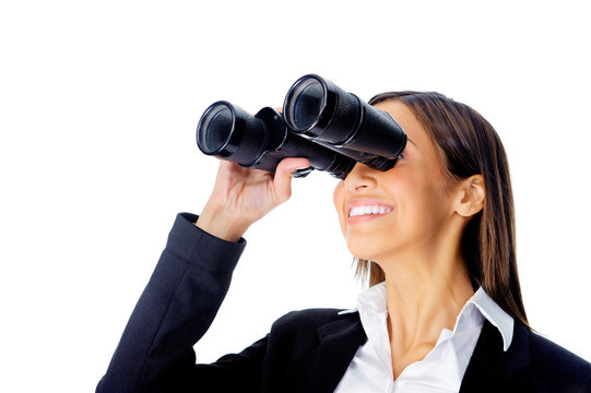 binocular business woman