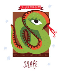 snake. horoscope vector drawing - 45023806