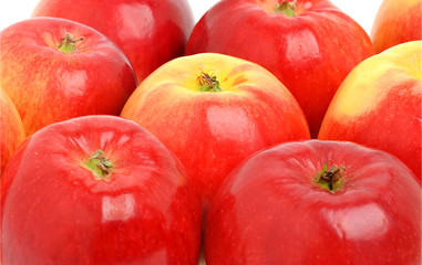 Ripe bright red apples