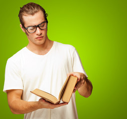 Man Looking At Book