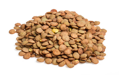 Lentils Isolated on White Background