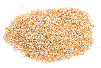 Pearl barley heap isolated on white