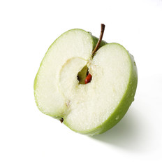 frischer grüner Apfel aufgeschnitten