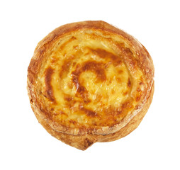 Cheese pie isolated on white background