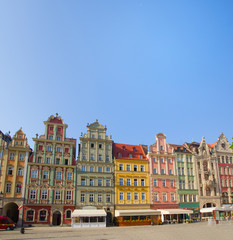 market square in old town of Wroclaw