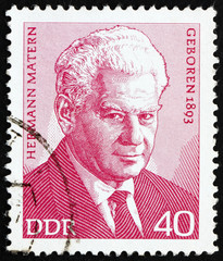 Postage stamp GDR 1973 Hermann Matern, Vice-president of DDR