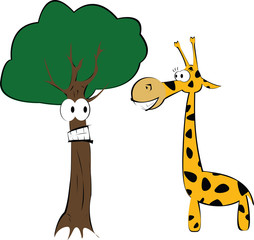 Naklejka premium Girafe