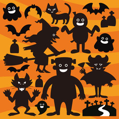 ハロウィン　モンスター＆ゴースト　アイコン