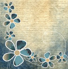 kartka dekoracyjna z kwiatami