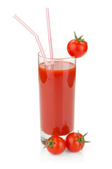 Tomato juice in a glass