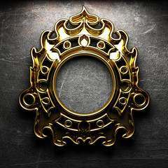 Retro frame on concrete wall