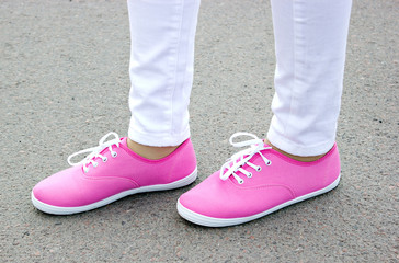 Pink shoes