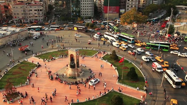 taksim square in istanbul time lapse