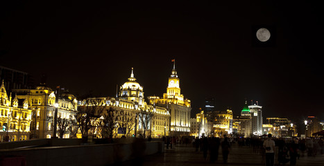 Fototapeta premium night sence at shanghai bund