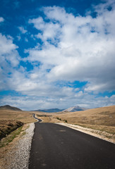 Road in mountains. Asphalt Road in Romania Carpathian mountains