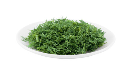 Plate with dill.