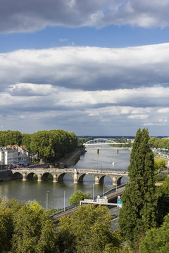 Castello, giardini e panorama - Angers, Francia