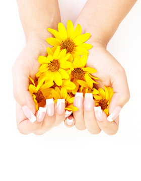 Fingernails and flowers