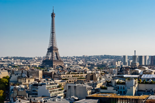 Paris, Tour Eiffel view from Triumphal Arch