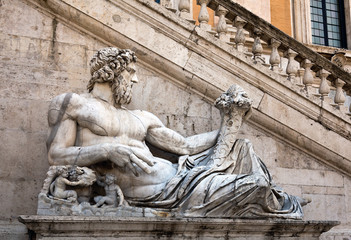 Statue representing the Tiber River