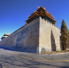 corner turret at beijing forbidden city