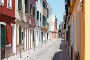Fototapeta na wymiar Na ulicach Mao - Hiszpania - Menorca