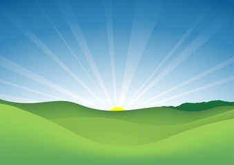 Fototapeta premium Spring Landscape - Background