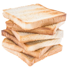 Stacked Toast isolated on white