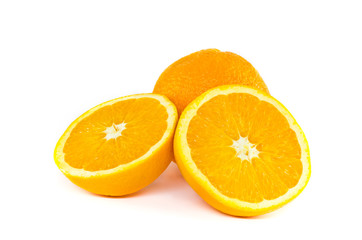 Orange fruit isolated on white background