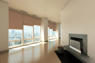 Neubau-Apartment mit offenem Kamin