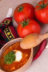 Ukrainian beetroot soup