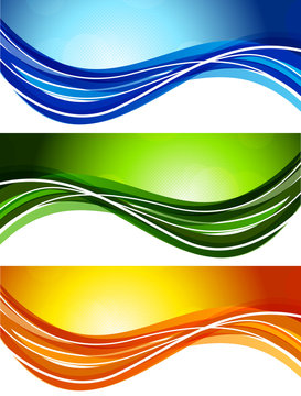 Set of banners