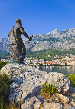 Statue of St. Peter in Makarska, Croatia