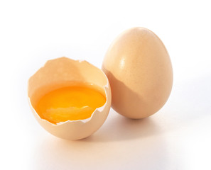 two eggs with clipping path