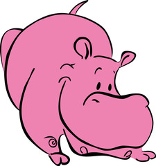 Pink hippo