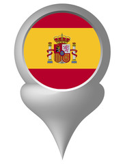 スペイン　国旗　ポイント　画鋲