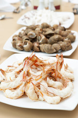 Steamed Prawns, Seafood menu