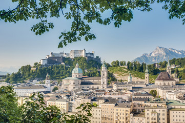 Salzburg general view from Capuchin Monastery (Kapuzinerkloster)