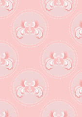 Fototapeta premium Delicate pink seamless background with flower