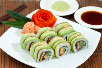 Avocado Japanese sushi maki food menu