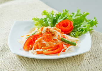 Papaya salad Thai food popular menu