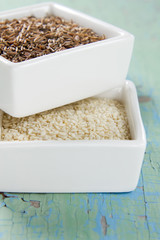 Cumin and sesame seeds