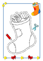 Natale da colorare, la calza