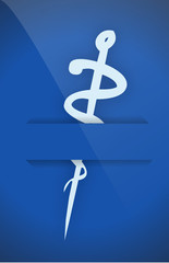 medical symbol on a pocket illustration design