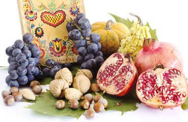 autumnal fruit and vegetable