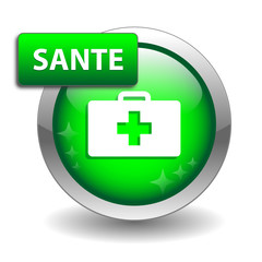 Fototapeta premium Bouton Web SANTE (médecine forme exercice bonne santé poids)