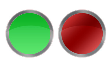 Boton verde y rojo.