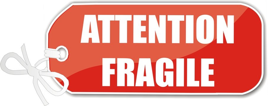 étiquette attention fragile Stock Vector | Adobe Stock