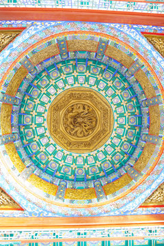 colorful Chinese pavilion roof design